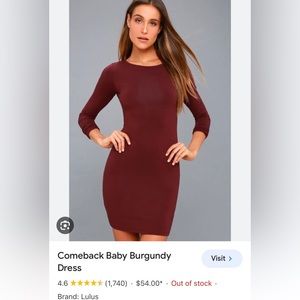 Louis comeback baby burgundy dress